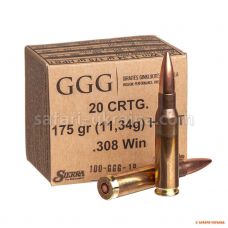Патрон нарізний GGG, кал.308 Win, 175grs / 11.34 г, HPBT, 20 шт / 640 шт