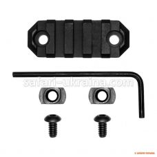 Планка GrovTec для M-LOK на 5 слотів. Weaver/Picatinny