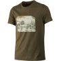 Охотничья футболка Harkila Odin Moose & Dog t-shirt, цвет Willow Green