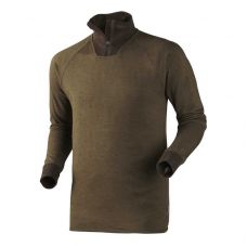 Чоловіча вовняна термофутболка Harkila Shirt with zip, з коміром на блискавці