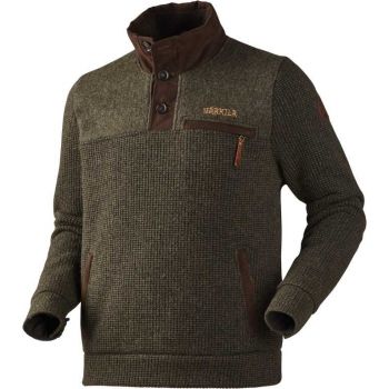 Свитер для охоты Harkila Rodmar pullover, материал Woolmark, кожаные вставки