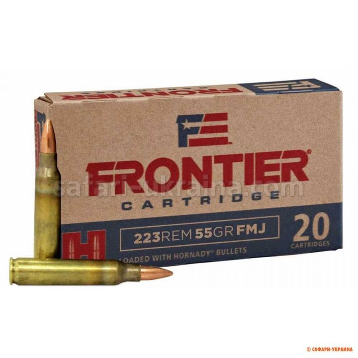 Патрон Hornady Frontier кал. 223 Rem пуля FMJ масса 55 гр (3,6 г) (за 1 шт.)