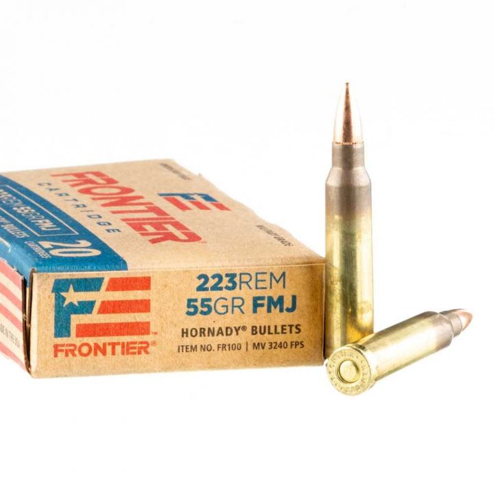 Патрон нарезной Hornady Frontier, кал.223 Rem, тип пули: HP, вес: 55 grs/3,56 г