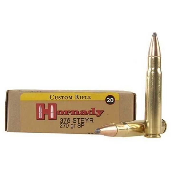 Патрон Hornady Interlock, кал.376 Steyr, Soft Point (SP), вес: 17,8 gr/270 grs