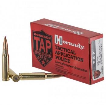 Патрон Hornady Law Enforcement Precision, кал.308 Win, ELD-Match TAP, вес: 10,9 g/168 grs