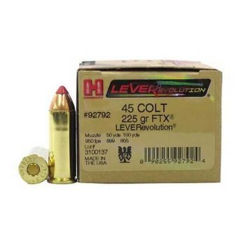 Патрон Hornady LEVERevolution, кал.45 Colt, FTX (Flex Tip), вес: 14,6 g/225 grs