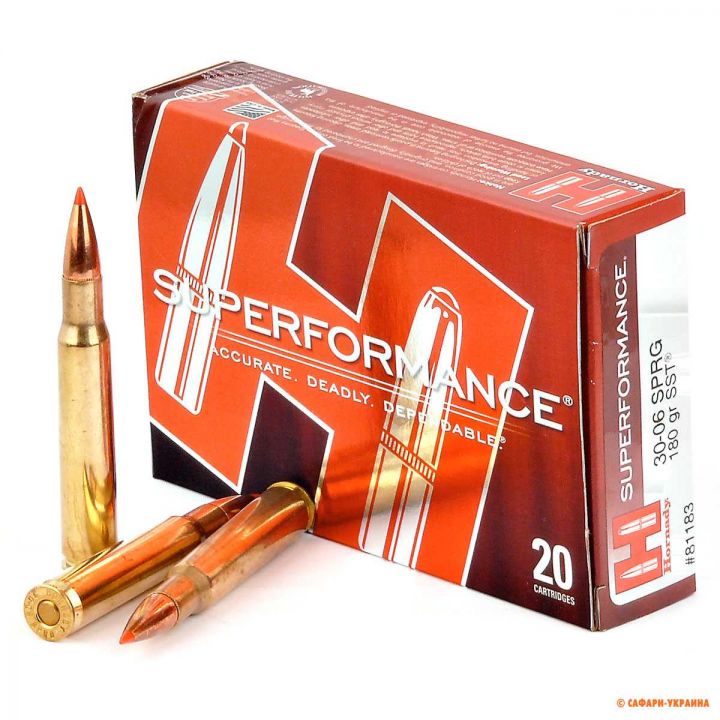 Патрон Hornady Superformance, кал.30-06 Sprg, SST, вес: 11,7 gr/180 grs