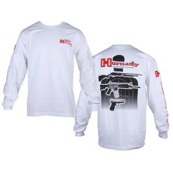 Футболка с длинным рукавом Hornady Tactical LS T-Shir, 100% хлопок, белая