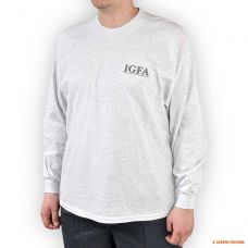 Футболка для рыбалки с длинным рукавом IGFA World Record Fishing, серая