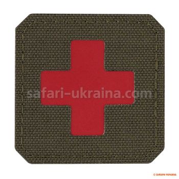 M-TAC нашивка Medic Cross Laser Cut Ranger Green/Red