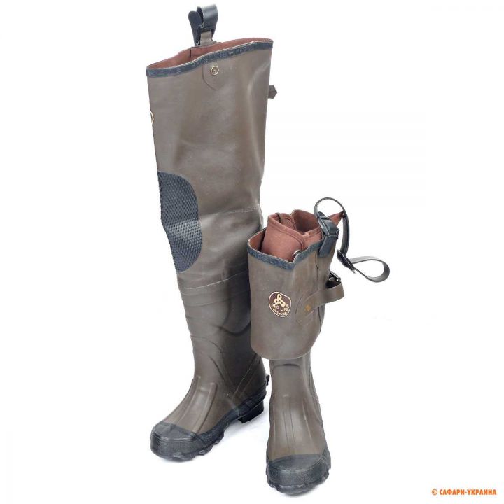 Сапоги-заброды детские Proline Youth`s Rubber Hip Wader, коричневые