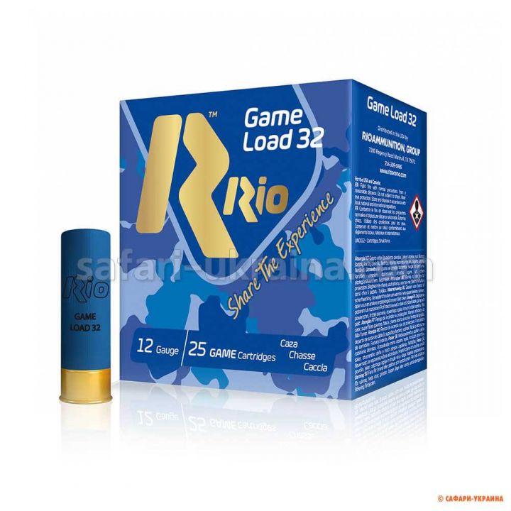 Патрон Rio Game Load-32 FW NEW (без контейнера), кал.12/70, дробь №5 (3,0 мм), навеска 32 г