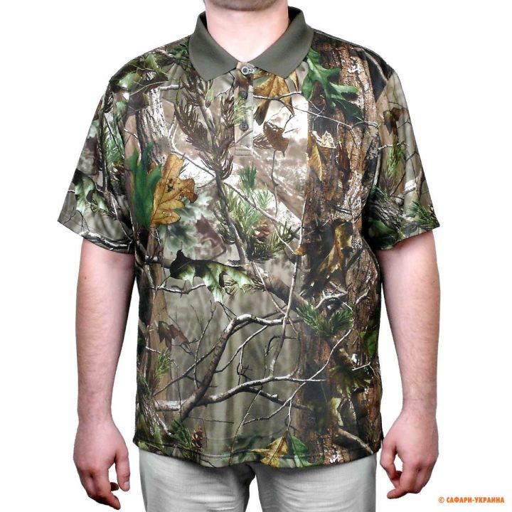 Футболка для рыбалки и охоты Rocky Lifestile Polo, цвет Realtree