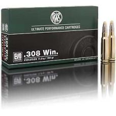 Патрон нарізний RWS, кал.308 Win, куля EVO, маса 11,9 г