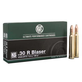 Патрон RWS, кал.30 R Blaser, тип пули: KS-Geschoss, вес: 13,0 g/200 grs