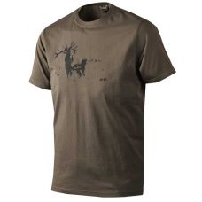 Футболка с коротким рукавом Seeland Printed, хлопковая, светло-коричневая