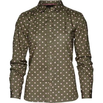 Хлопковая рубашка женская Seeland Erin Lady shirt, цвет Green Tile