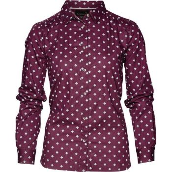 Хлопковая рубашка женская Seeland Erin Lady shirt, цвет Chocolate Tile