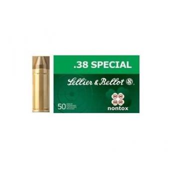 Патрон Sellier & Bellot Nontox TFMJ, кал.38 Special, вес 10,25 г/158 grs