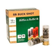 Патрон Sellier&Bellot BUCK SHOT, кал.12/70, картеч 9,14 мм, 32 г (без контейнеру)