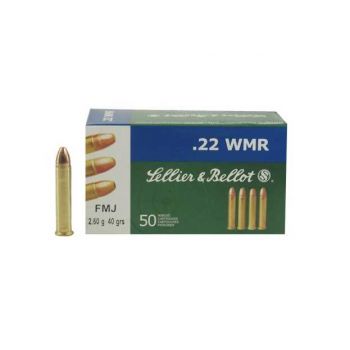 Патрон Sellier & Bellot, кал.22WMR FMJ, вес: 2,6 г