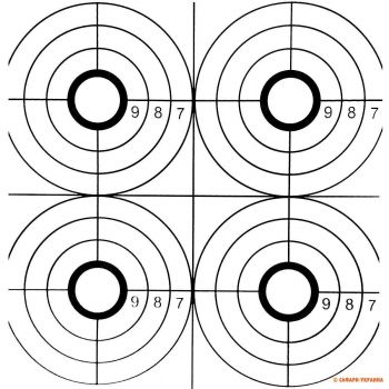 Мишень бумажная 41,5 х 44 см, O - 21 см
