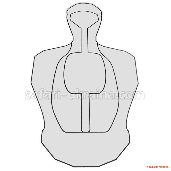Мішень для стрільби Поясна фігура, розмір 60х84 см 