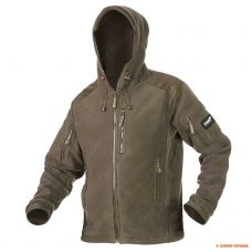 Тактична флісова куртка з капюшоном Texar Fleece Jacket Husky, колір olive