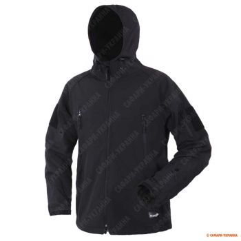 Куртка тактическая Texar Softshell Falcon, с флисовой подкладкой, цвет black