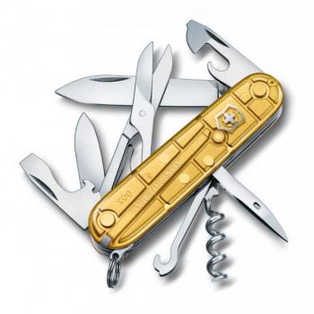 Мультитул Victorinox Climber Gold Limited Edition Vx13703.T88, 14 предметов, длина 91мм