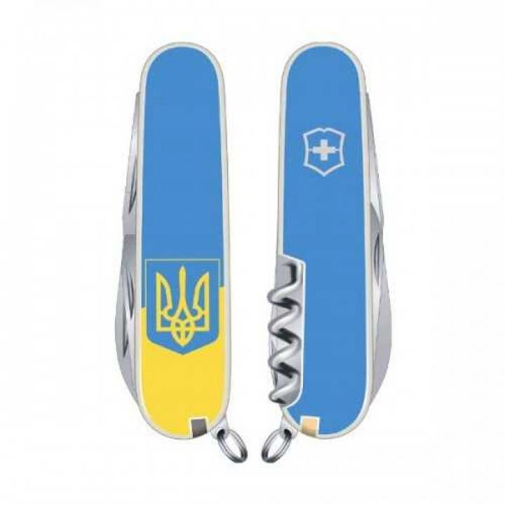 Мультитул Victorinox Climber Ukraine Vx13703.7R3, 14 предметов, длина 91мм