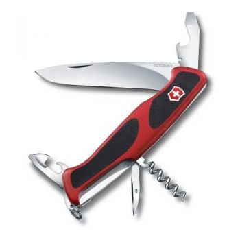 Мультитул Victorinox RangerGrip 68, Vx09553.C, 11 предметов, длина 130мм, красно-черный