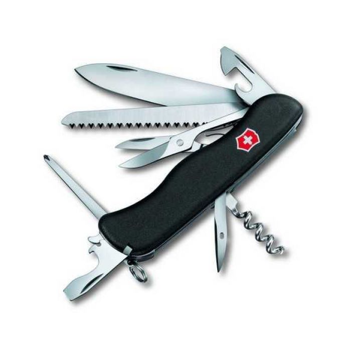 Нож мультитул Victorinox Outrider Vx09023.3, 14 предметов, длина 111мм, черный