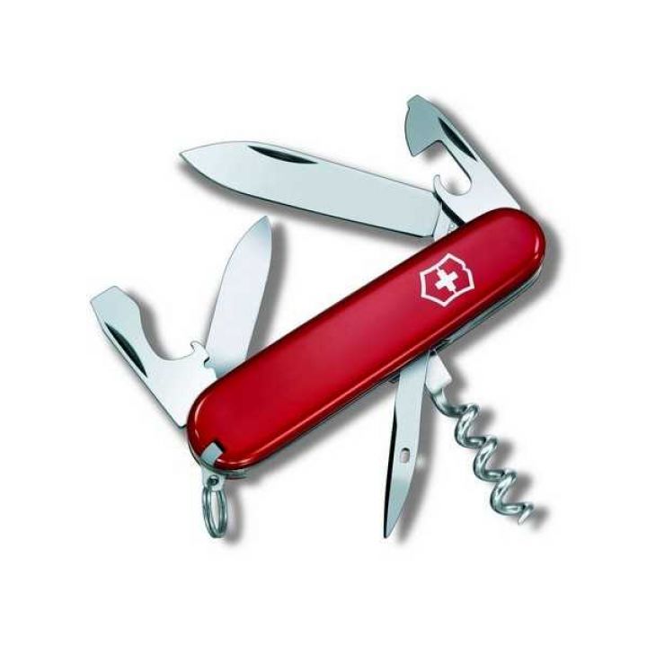 Нож мультитул Victorinox TOURIST Vx03603, 12 предметов, длина 84мм, красный