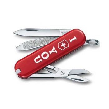 Нож мультитул Victorinox Classic SD Vx06223.851, 7 предметов, длина 58мм, красный