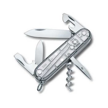 Мультитул Victorinox Spartan Vx13603.T7, 12 предметов, длина 91мм, полупрозрачный серый