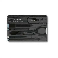 Ніж візитка Victorinox Swisscard Vx07133.T3 10 предметів, напівпрозорий чорний
