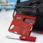 Ніж кредитка Victorinox Swisscard Vx07300.T, 13 предметів, напівпрозорий червоний 