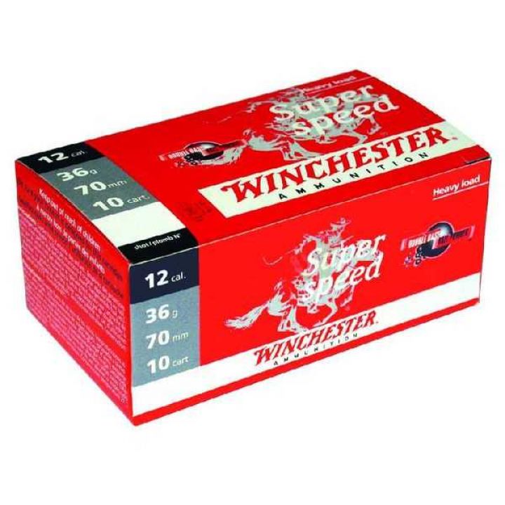 Патрон Winchester Super Speed, кал.12/70, дробь № 4, навеска 36 г