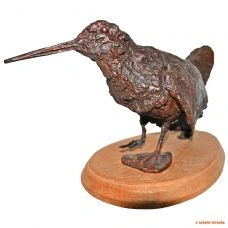 Бронзова статуетка на дерев`яній підставці Woodcook Bronze Statue
