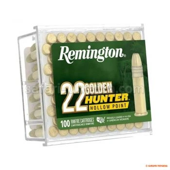 Патрон Remington Golden Hunter, кал .22 LR, Plated HP, вес 2,6 gr/40 grs