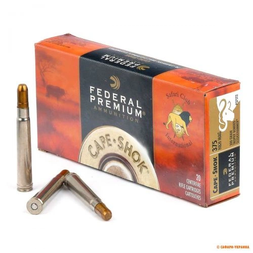 Патрон Federal Premium Cape-Shok, кал.375 H&H Mag, TBS Solid, вага: 19,4 g/300 grs 
