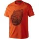 Бавовняна футболка Harkila Fjal t-shirt, малюнок ведмедя. Колір помаранчевий