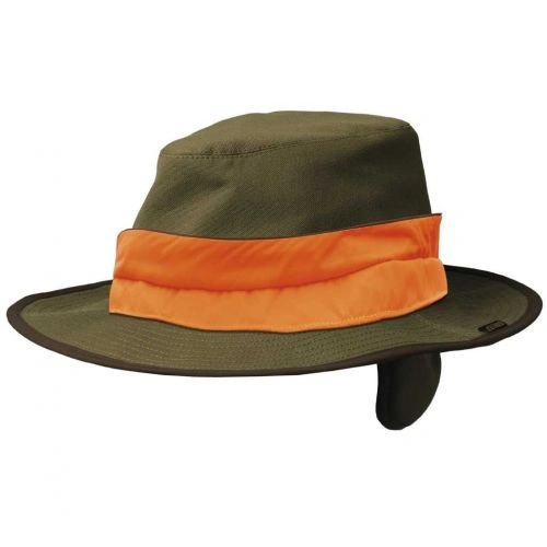 Шляпа для охоты Harkila Hat Pro Hunter, зелёная, с оранжевой сигнальной лентой