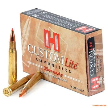 Патрон Hornady Custom Lite, кал.30-06 Spr, SST, вага: 8,1 gr/125 grs