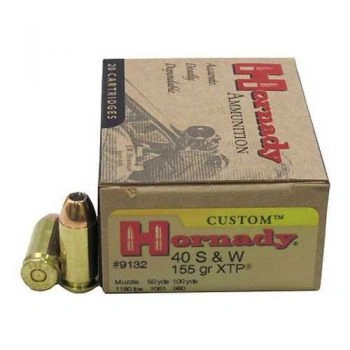 Патрон Hornady Custom, кал.40 S&W, XTP, вага: 10,1 g/155 grs