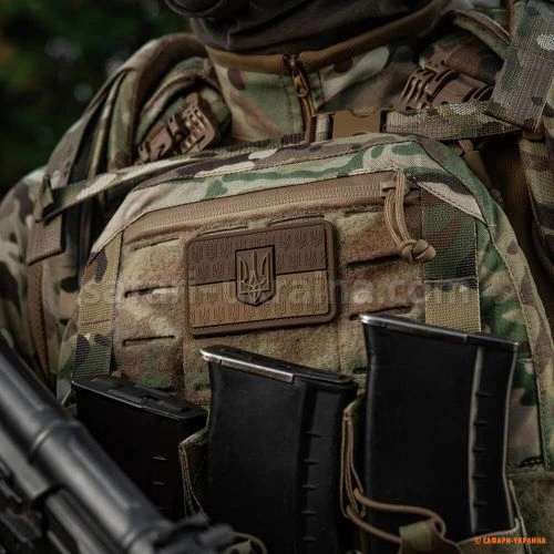 M-Tac нашивка прапор України з гербом рельєфний PVC Coyote 