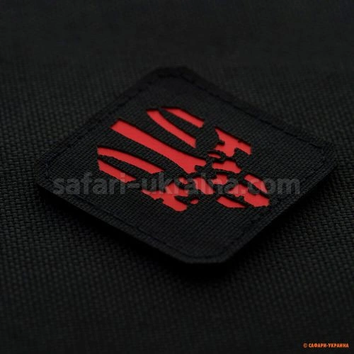 M-Tac нашивка Месник Laser Cut, Black/Red 