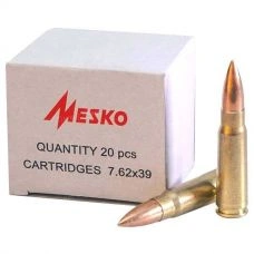 Патрон Mesko FMJ, кал.7,62x39, вага: 8.0г/123гр