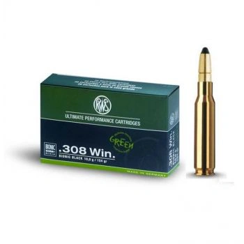 Патрон RWS, кал.308 Win, тип кулі: Bionic Black, вага: 10,0 g / 154 grs